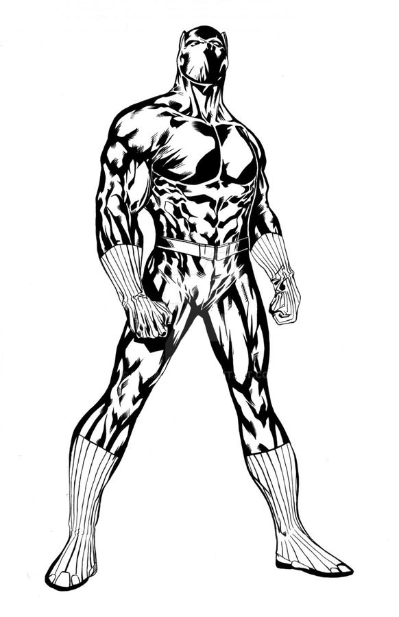 582x900 Black Panther Coloring Pages. Black Panther Coloring Pictures High