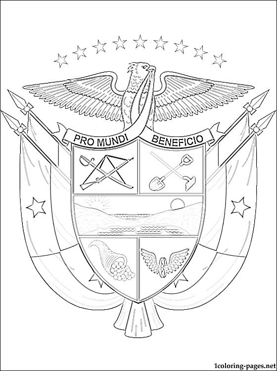 560x750 Panama Coat Of Arms Coloring Page Coloring Pages