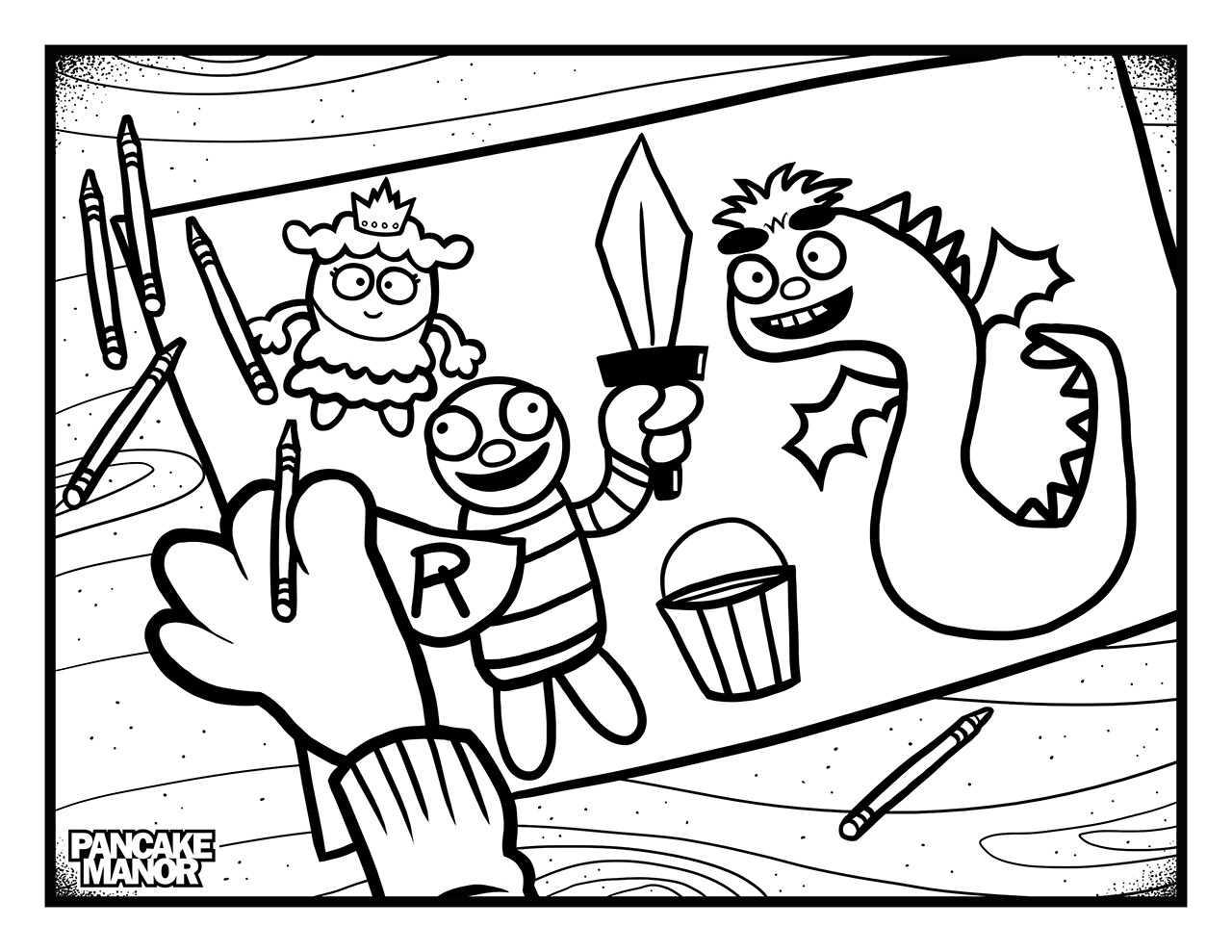 1280x989 Colouring Pages Pancake Manor Kids Songs And Pancake Coloring