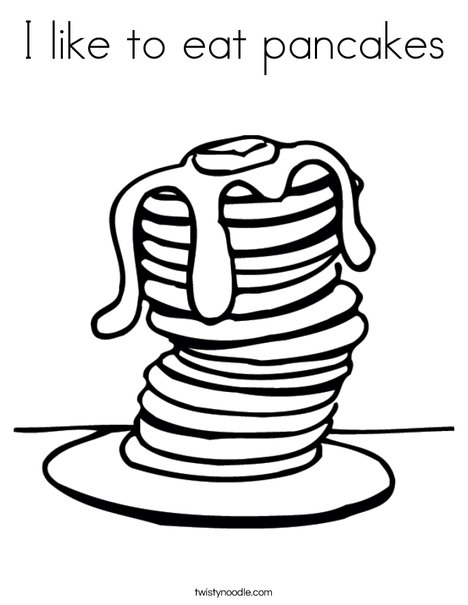 468x605 I Like To Eat Pancakes Coloring Page