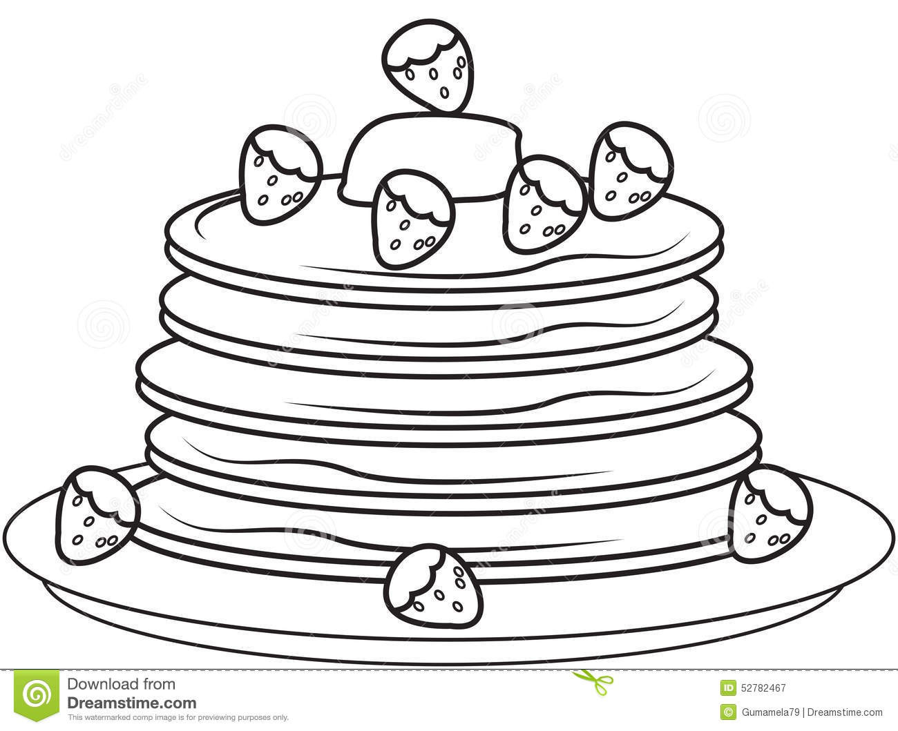 1300x1059 Pancake Coloring Pages