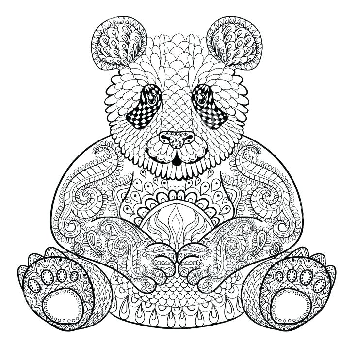 736x706 Panda Coloring Pages Printable Panda Coloring Pages Adult Coloring