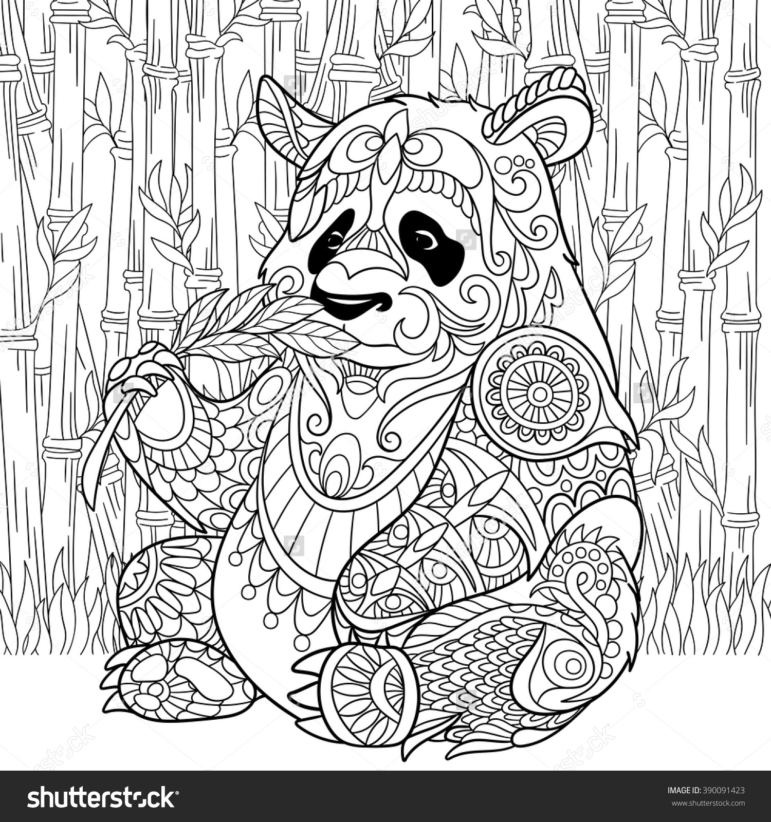 Panda Coloring Pages For Adults