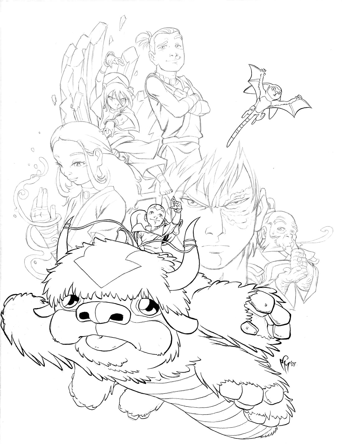 1100x1430 Tophcolorpage01side Avatar Coloring Pages Movie Colouring Online