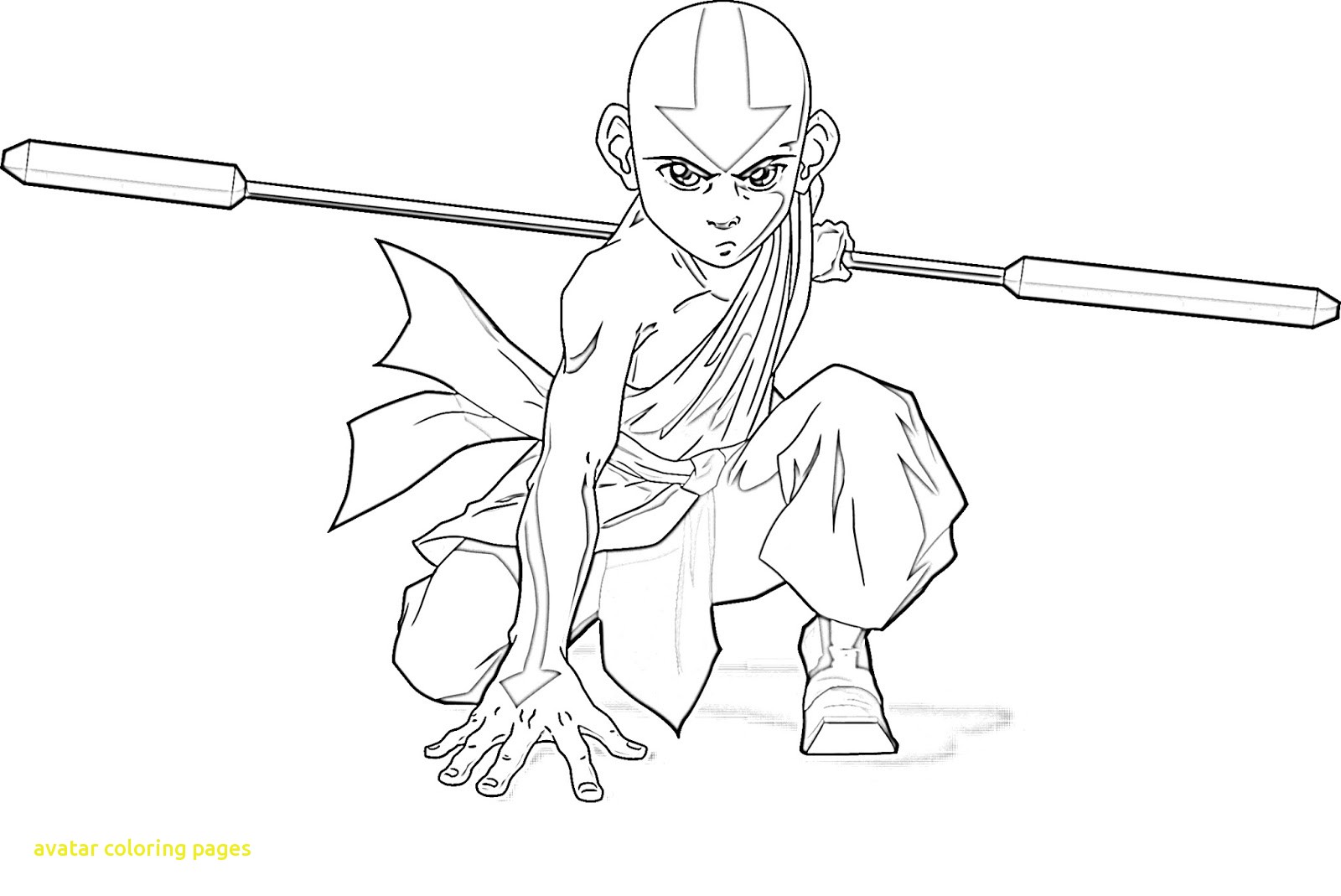 1600x1069 Avatar Coloring Pages With Avatar Aang Coloring Pages