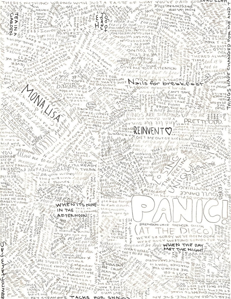 786x1016 Panic At The Disco Lyric Color