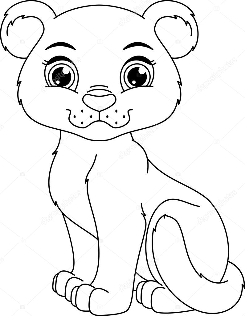 795x1024 Panther Coloring Page Stock Vector Malyaka 69981861 Panther