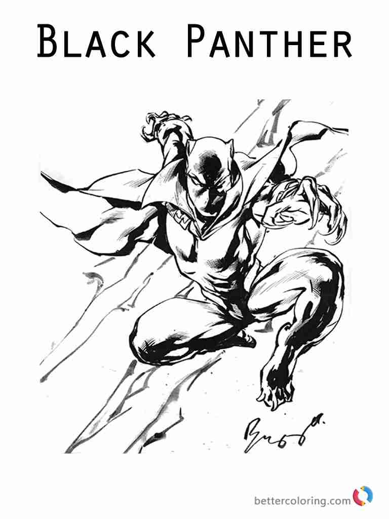 768x1024 Black Panther Coloring Page Olegratiy