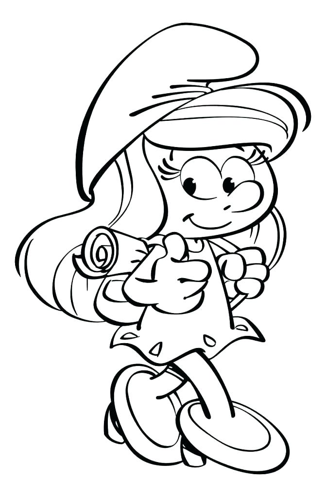 671x1024 Coloring Page Smurf Cartoon Characters Pages The Smurfs 3 Sheets