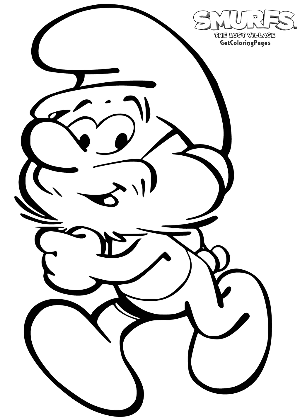 1024x1426 Papa Smurf Coloring Pages From Lost Village