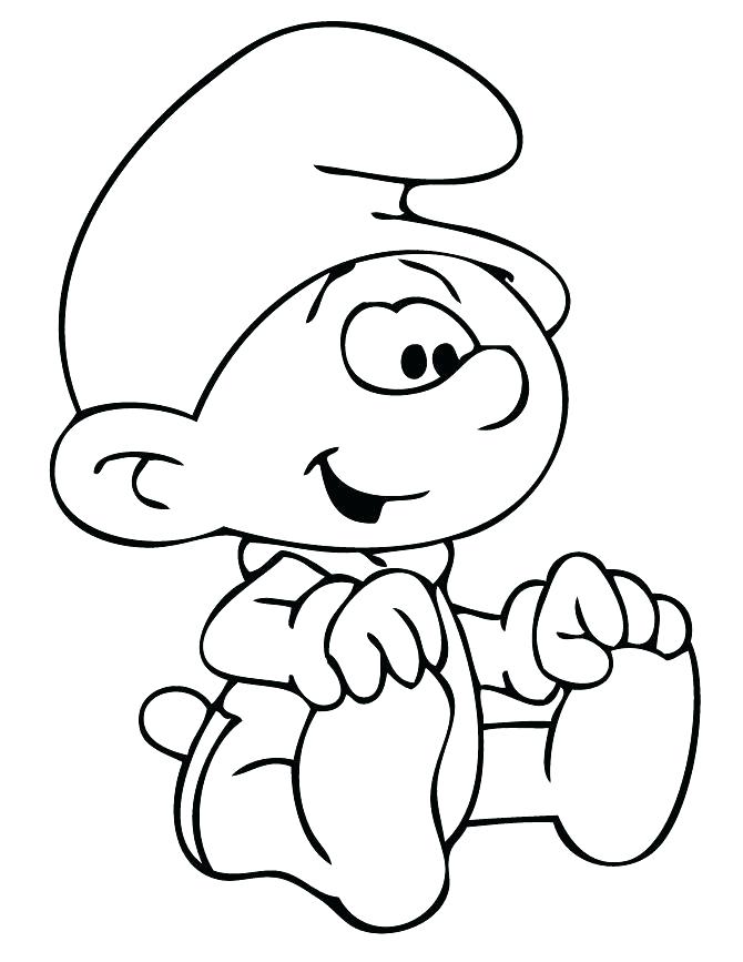 670x867 Smurfette Coloring Pages Smurf Coloring Pages Baby Smurf Coloring