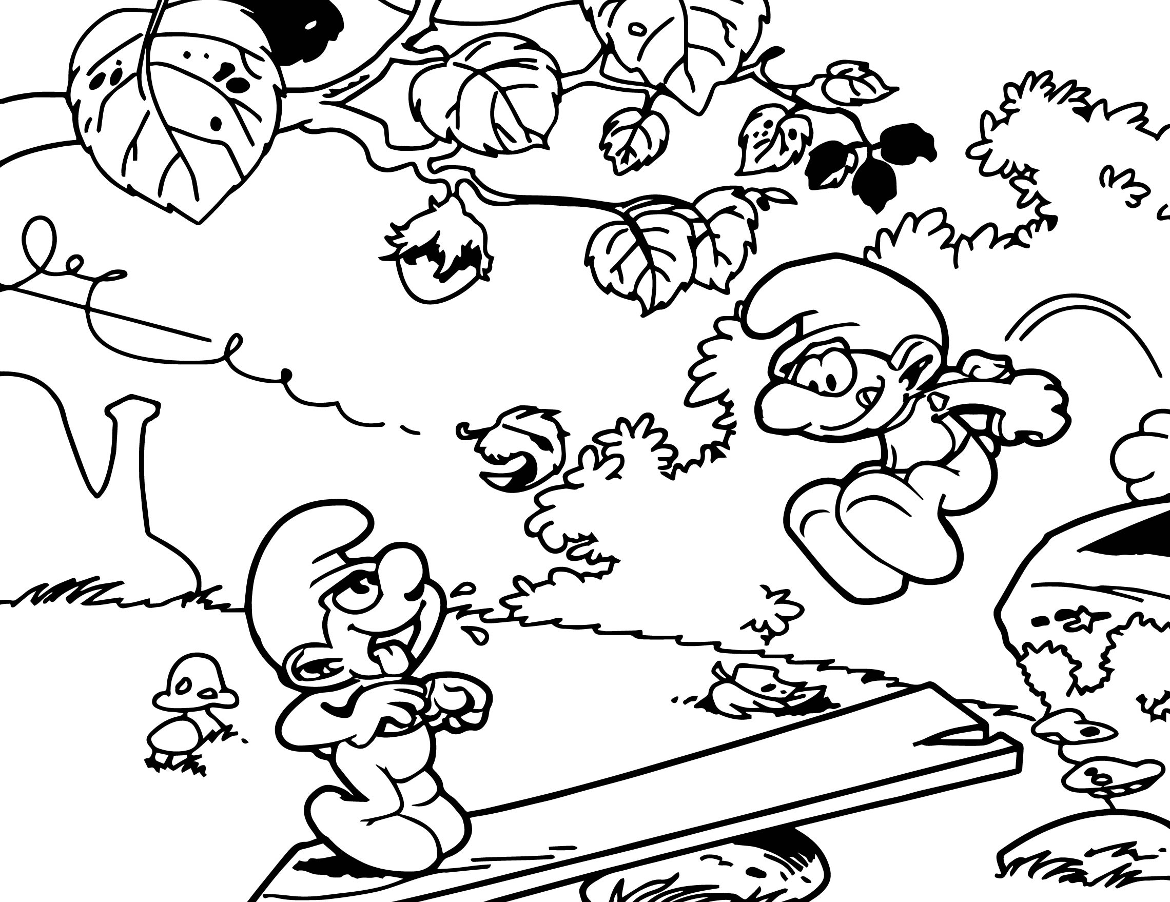 2280x1758 Smurfs Coloring Pages Papa Smurf Smurfette Azrael Brainy Free