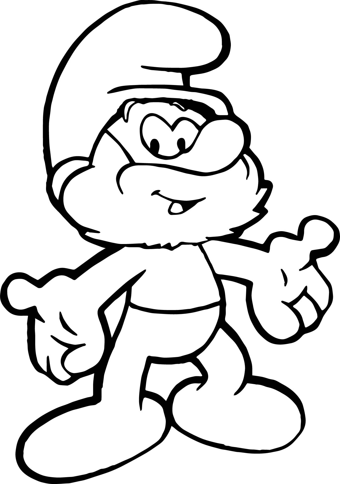 1352x1924 Funny Smurfs Coloring Pages For Kids Unique Good Papa Smurf