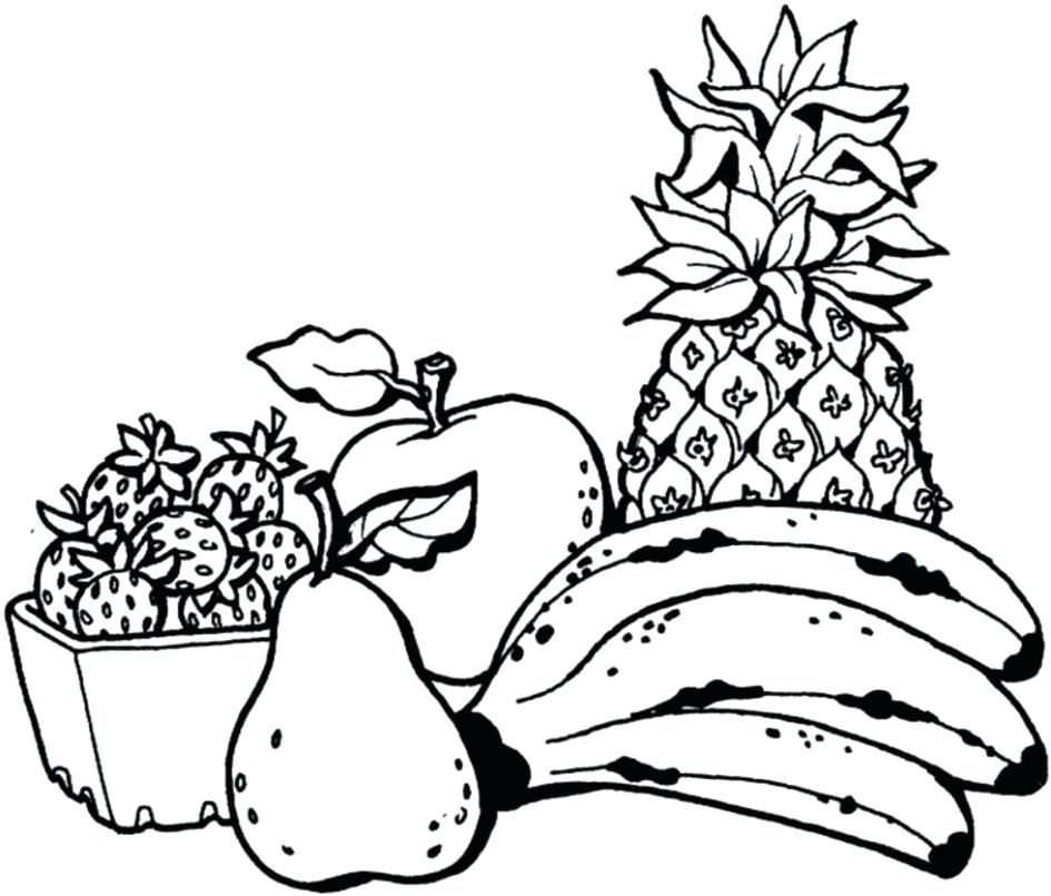945x805 Fruits Coloring Pages Free Fruit Coloring Pages Fruit Basket