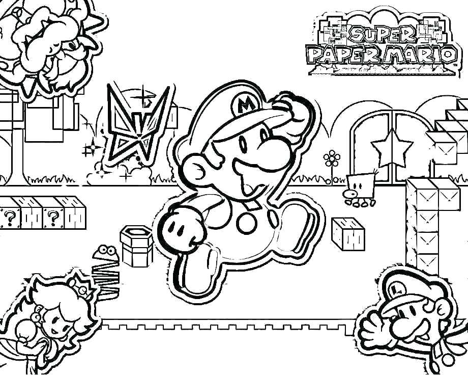920x736 Bowser Coloring Pages Page Super Princess Peach And Editor Jr