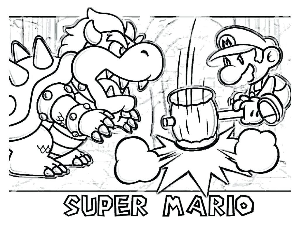 1024x791 Coloring Page ~ Bowser Coloring Page Pages Mario Jr Bowser