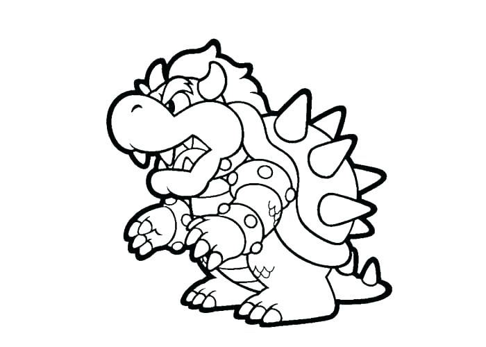 700x500 Paper Bowser Coloring Pages Bowser Coloring Pages Coloring Pages 6