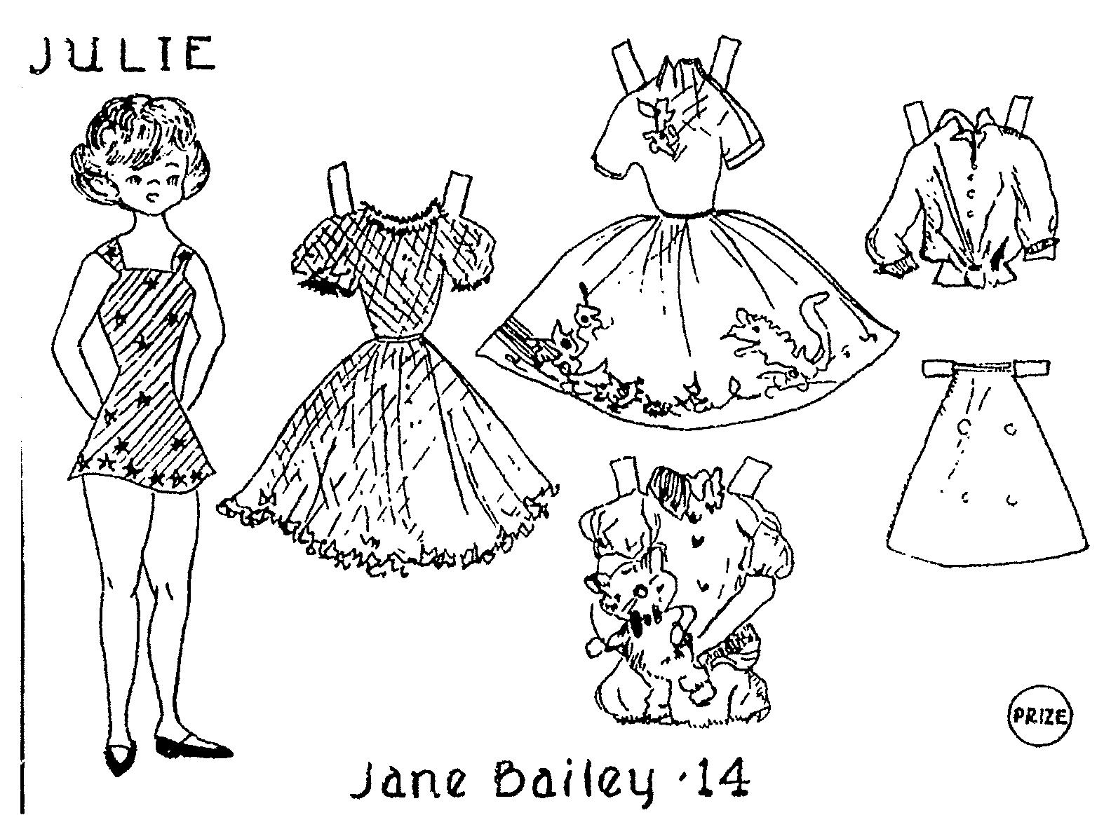 1584x1163 Mostly Paper Dolls Aunt Elsie Paper Doll Coloring Contest, 1960