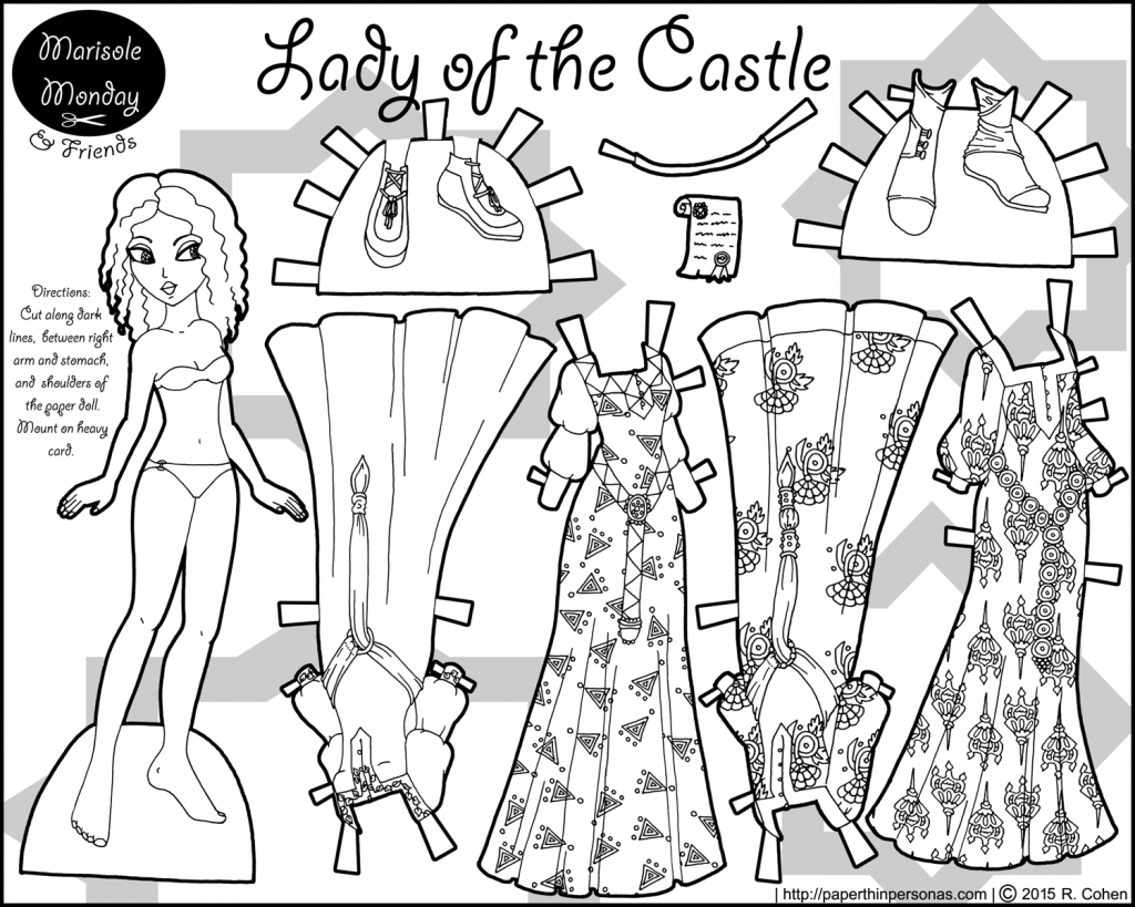 1024x819 Paper Doll Coloring Pages