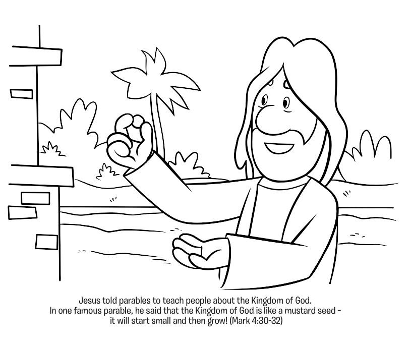 815x684 Parable Of The Mustard Seed Coloring Page For Parable Coloring