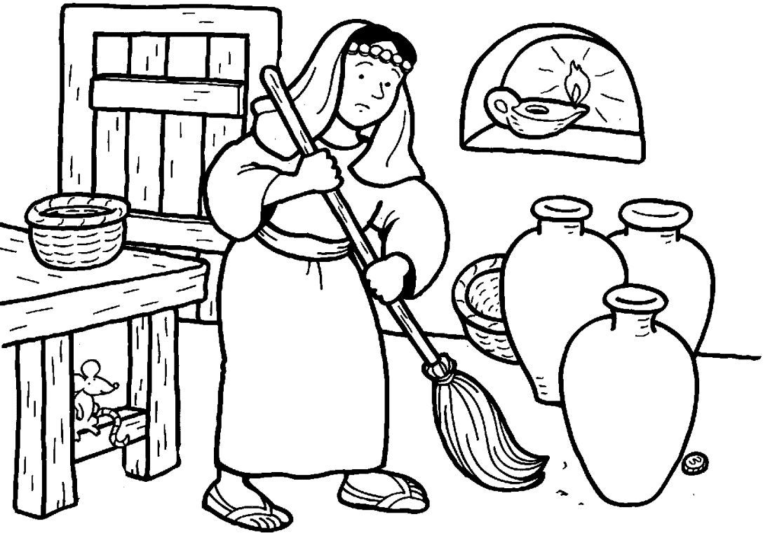 1098x761 Parable Of The Lost Coin Coloring Page Images Vbs Board