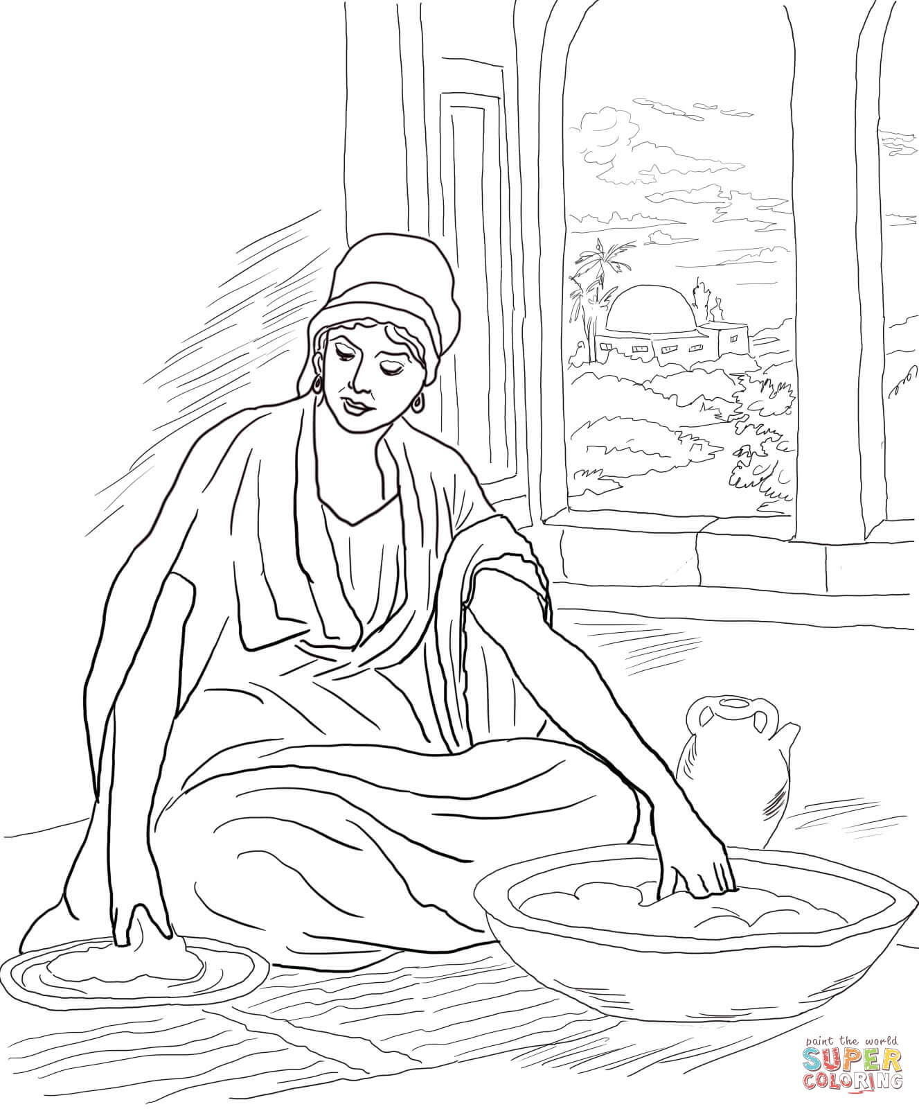 1327x1600 Parable Of The Leaven (Yeast) Super Coloring Bible Coloring