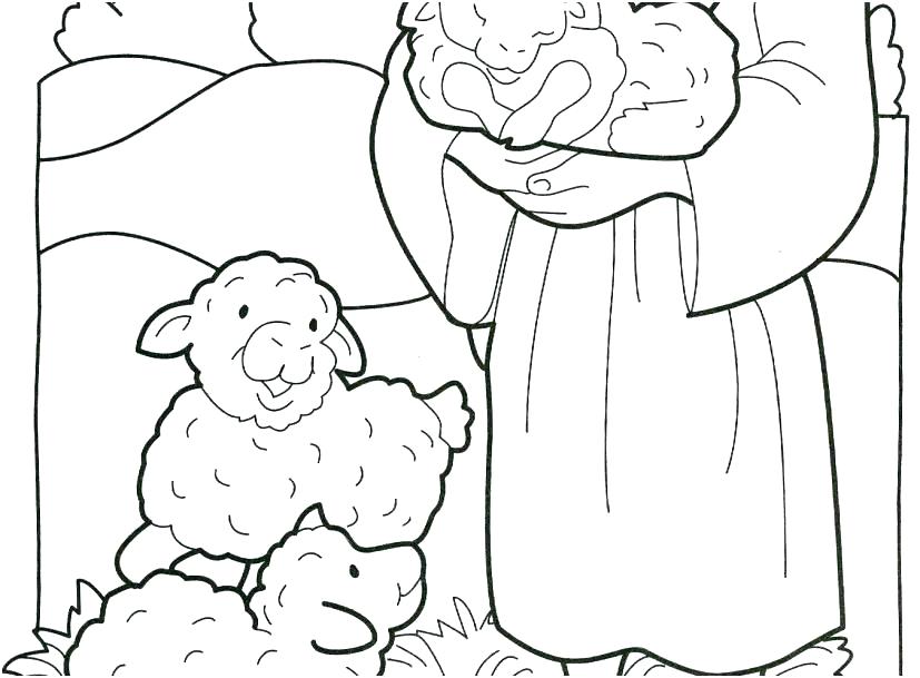 827x609 Sheep Coloring Pages Lost Sheep Coloring Page Coloring Pages Good