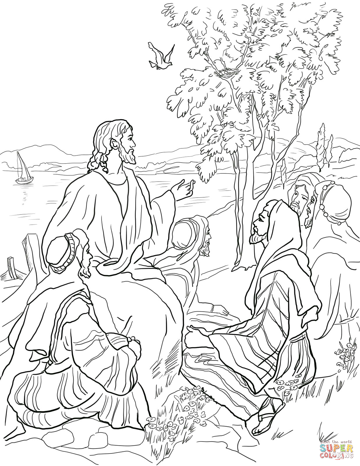1237x1600 Mustard Tree Parable Coloring Pages Parable Of Mustard Seed