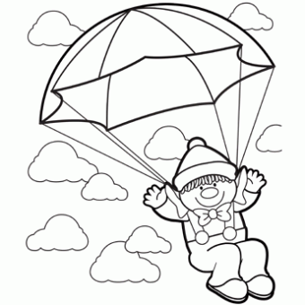 Parachute Coloring Page