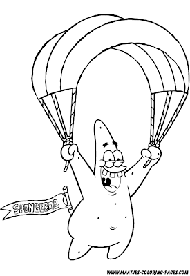 275x400 Patrick Star Fly With A Parachute Coloring Pages Gtgt Disney