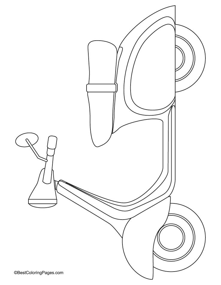 738x954 Coloring Parachute Coloring Pages Scooter Page Download Free
