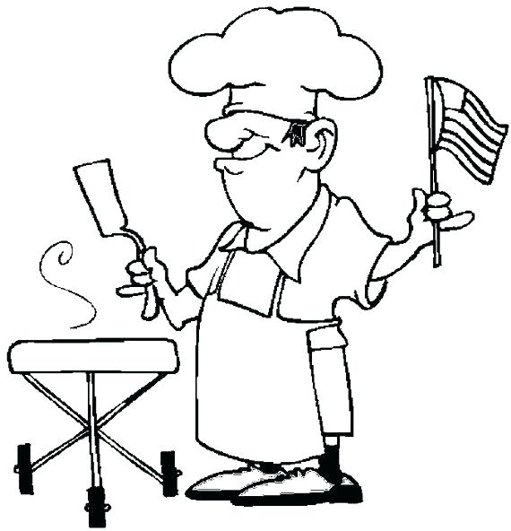 570x592 Chef Independence Day Parade Coloring Page Fourth Of Mexican