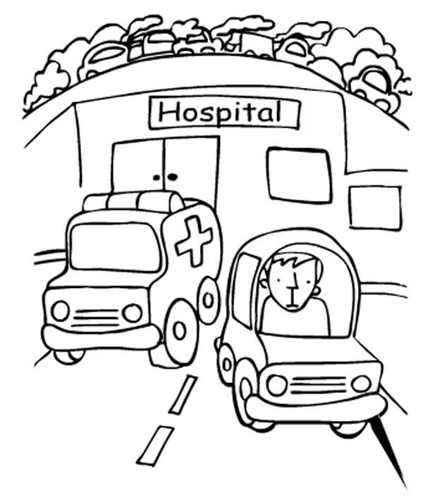 600x706 Ambulance Coloring Page 579330