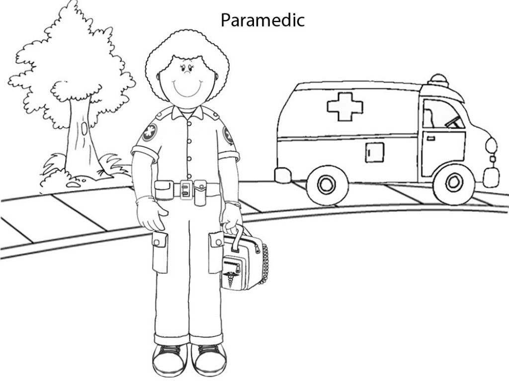 1024x768 Paramedic Clipart Black And White How To Format Cover Letter