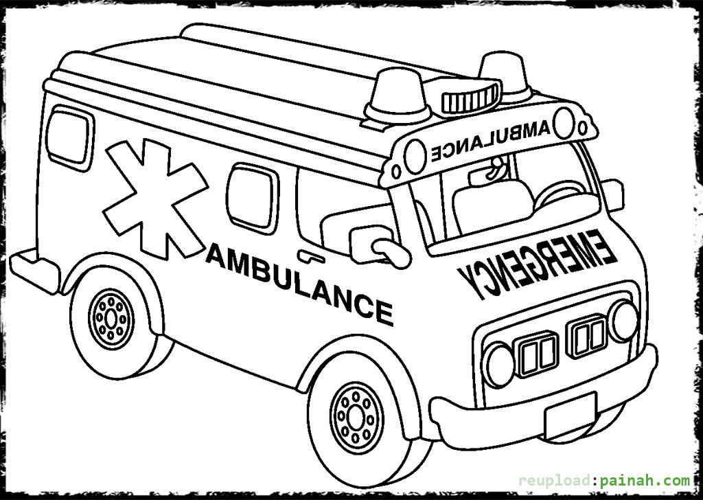 1024x728 Ambulance Coloring Pages