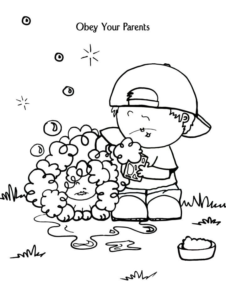 720x931 Obey Your Parents Coloring Page Church Sunday