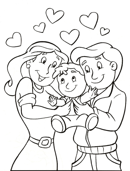 456x600 Respect Your Parents Coloring Page Coloring Pages