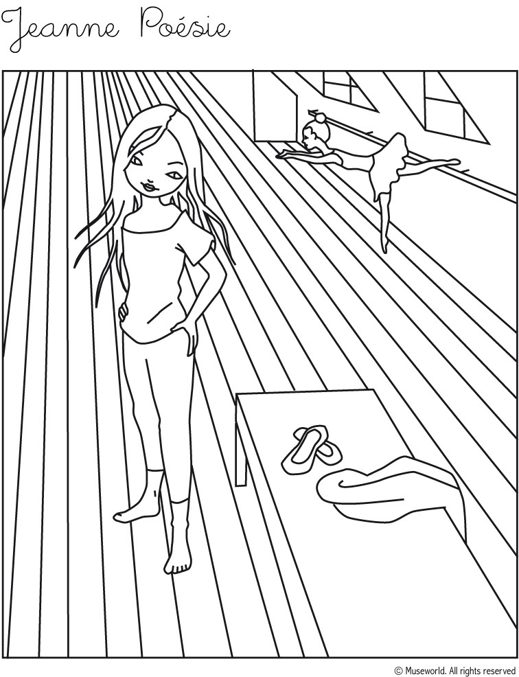756x986 Jeanne From Paris Coloring Pages