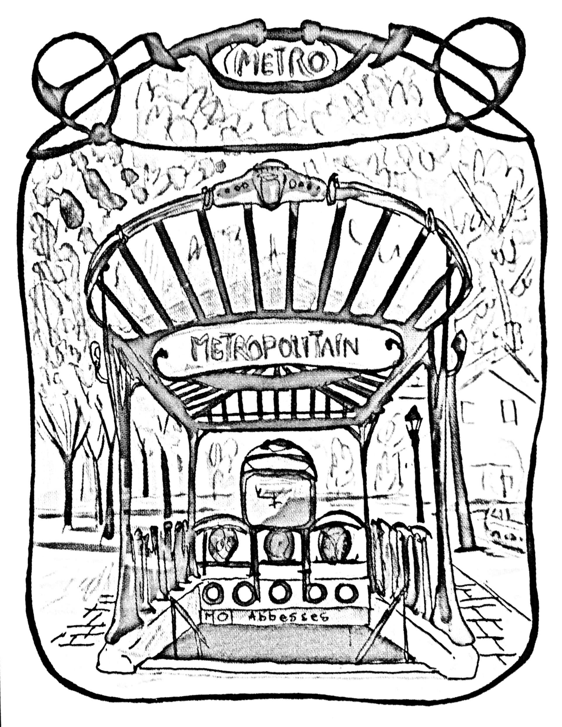 1923x2489 Entrance Gate To Paris Subway