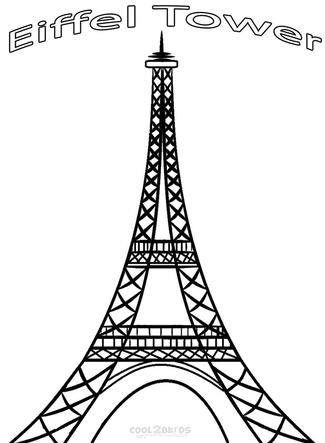 660x900 Eiffel Tower Coloring Page