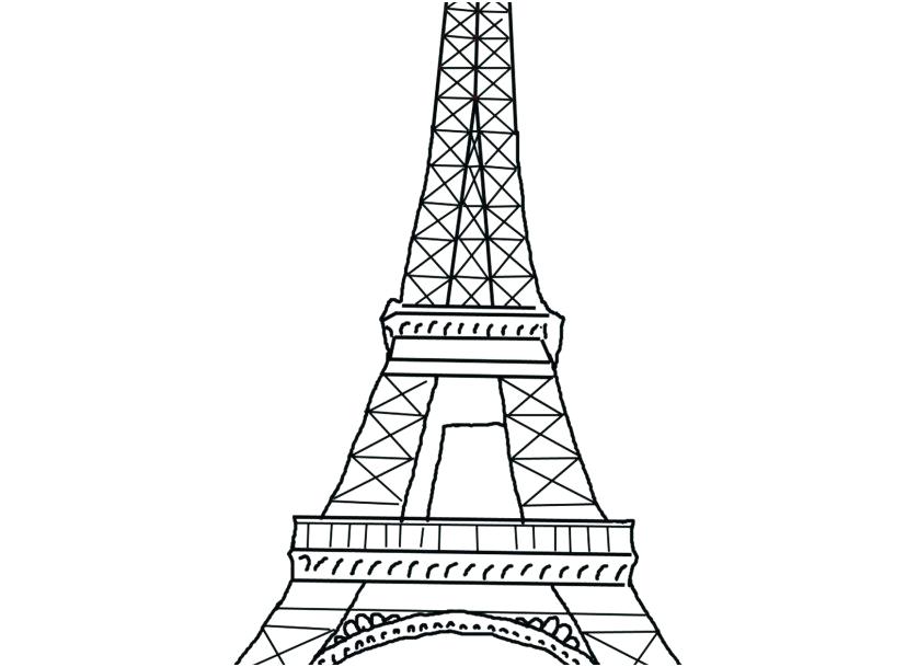 827x609 Eiffel Tower Coloring Page Tower Coloring Page Eiffel Tower Paris