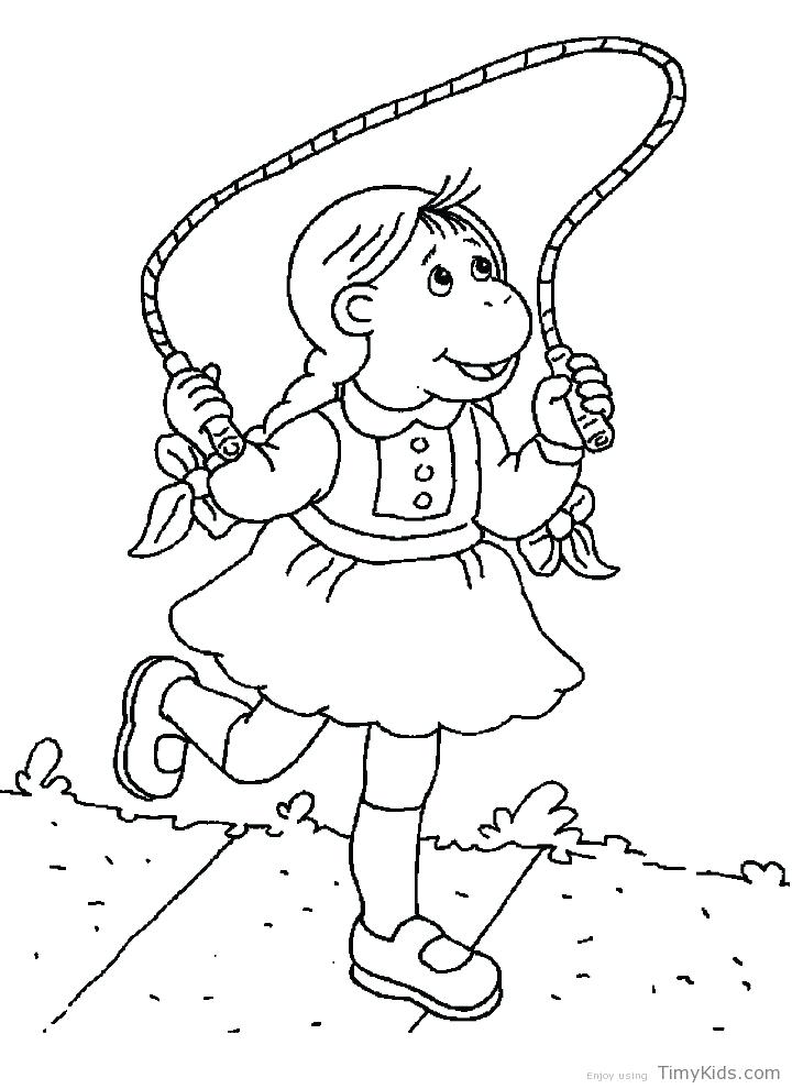 720x990 Coloring Read Playing Rope Coloring Page Read Playing Rope