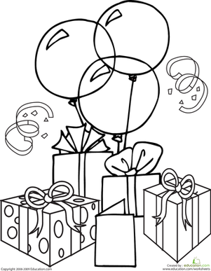 301x387 Birthday Coloring Page Party Time, Crayons And Celebrations