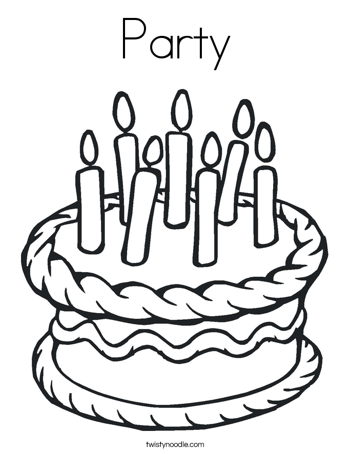 685x886 Party Coloring Page
