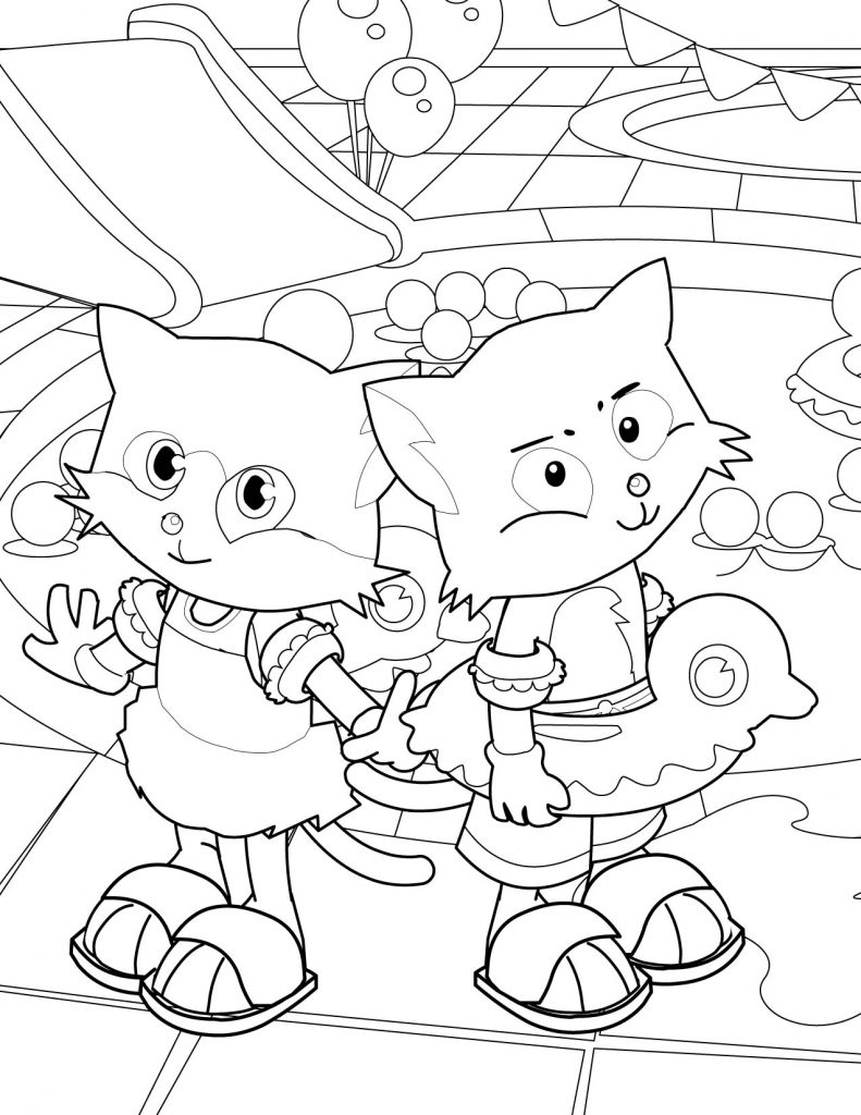 791x1024 Pool Party Coloring Pages