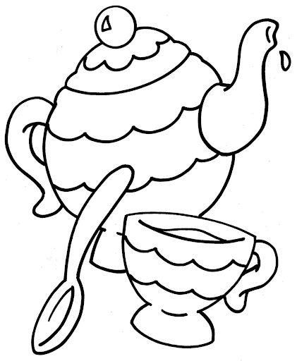 421x512 Tea Party Coloring Pages 9