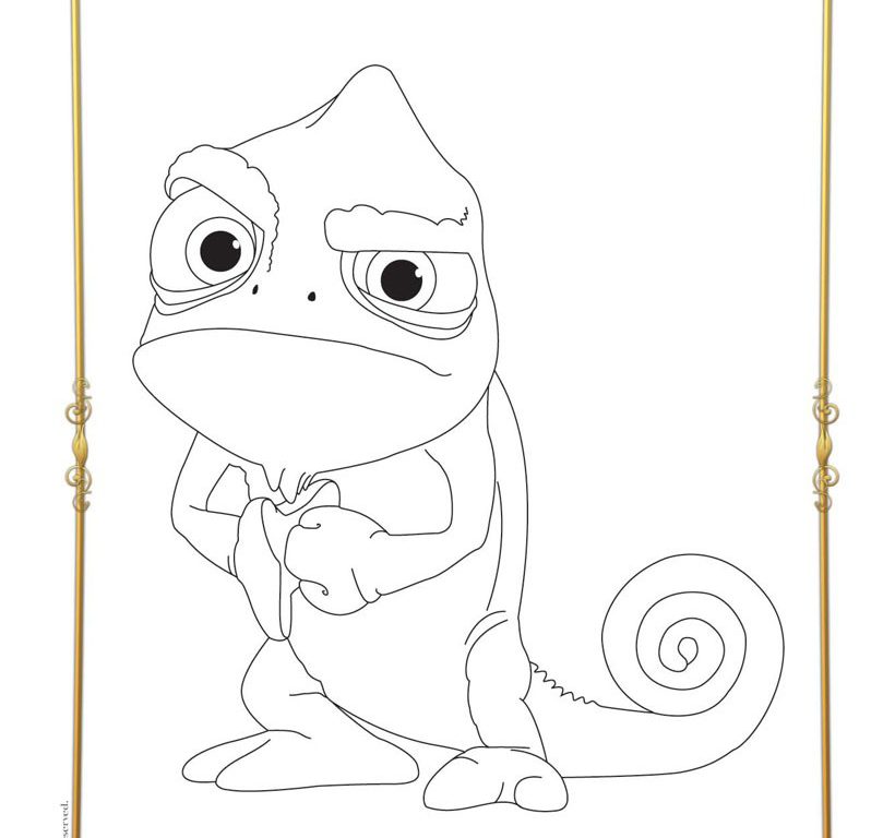 820x768 Rapunzel Ties Up Flynn Coloring Page Free Printable Pages Pascal