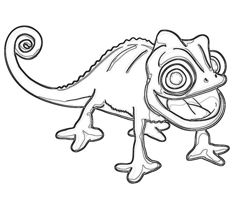 800x667 Tangled Pascal Coloring Pages Getcoloringpages Rapunzel And Simple