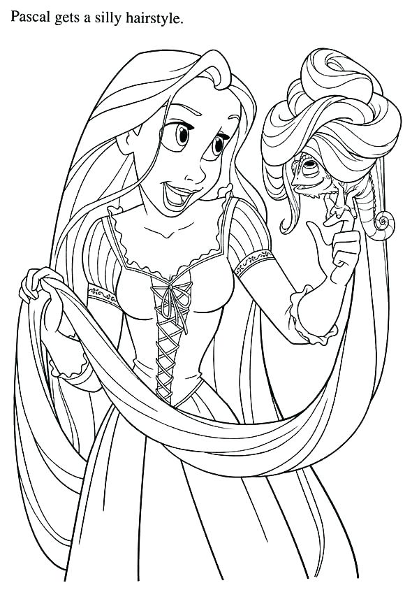 600x844 Tangled Coloring Pages Online About Pascal