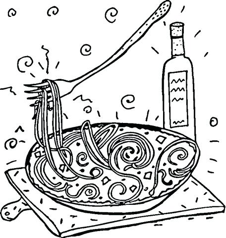 456x480 Italian Restaurant Coloring Pages Kids Coloring Pasta Coloring